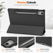 Lenovo Idea Tab Pro 12.7 Inch Smart Flip Case PU Leather Trifold Stand Cover with Auto Sleep/Wake &ndash; Black | iCare