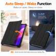 Lenovo Idea Tab Pro 12.7 Inch Smart Flip Case PU Leather Trifold Stand Cover with Auto Sleep/Wake &ndash; Black | iCare