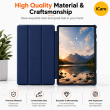 Lenovo Idea Tab Pro 12.7 Inch Smart Flip Case PU Leather Trifold Stand Cover with Auto Sleep/Wake &ndash; Blue | iCare