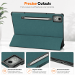 Lenovo Idea Tab Pro 12.7 Inch Smart Flip Case PU Leather Trifold Stand Cover with Auto Sleep/Wake &ndash; Green | iCare