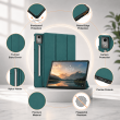Lenovo Idea Tab Pro 12.7 Inch Smart Flip Case PU Leather Trifold Stand Cover with Auto Sleep/Wake &ndash; Green | iCare