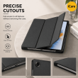 Samsung Galaxy Tab A11 8.7 Inch (SM-X133 / SM-X134 / SM-X135) Trifold PU Leather Cover Flip Case &ndash; Black | iCare