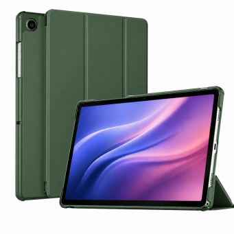 Samsung Galaxy Tab A11+ 11 Inch (SM-X230 / SM-X236 / SM-X237 / SM-X238) Trifold PU Leather Flip Cover Case &ndash; Samsung Galaxy Tab A11+ Green | iCare
