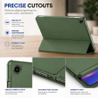 Samsung Galaxy Tab A11+ 11 Inch (SM-X230 / SM-X236 / SM-X237 / SM-X238) Trifold PU Leather Flip Cover Case &ndash; Samsung Galaxy Tab A11+ Green | iCare