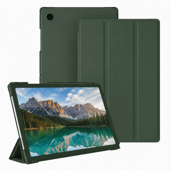Samsung Galaxy Tab A9 8.7 Inch (SM-X110 / SM-X115 / SM-X116 / SM-X117) | Trifold PU Leather Cover Flip Case &ndash; Green | iCare