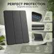 Samsung Galaxy Tab A9 8.7 Inch (SM-X110 / SM-X115 / SM-X116 / SM-X117) | Trifold PU Leather Cover Flip Case &ndash; Black | iCare