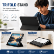 Samsung Galaxy Tab A9 8.7 Inch (SM-X110 / SM-X115 / SM-X116 / SM-X117) | Trifold PU Leather Cover Flip Case &ndash; Black | iCare