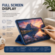Samsung Galaxy Tab A9+ 11 Inch (SM-X210 / SM-X215 LTE / SM-X216 5G) Trifold PU Leather Cover with Auto Sleep/Wake &ndash; Samsung Galaxy Tab A9+ Blue | iCare