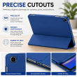 Samsung Galaxy Tab A9+ 11 Inch (SM-X210 / SM-X215 LTE / SM-X216 5G) Trifold PU Leather Cover with Auto Sleep/Wake &ndash; Samsung Galaxy Tab A9+ Blue | iCare