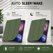 Samsung Galaxy Tab A9+ 11 Inch (SM-X210 / SM-X215 LTE / SM-X216 5G) Trifold PU Leather Cover with Auto Sleep/Wake &ndash; Samsung Galaxy Tab A9+ Green | iCare