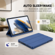 Smart Case for Samsung Galaxy Tab A8 10.5" &ndash; Trifold Stand Cover with Auto Sleep/Wake &amp; Shockproof TPU Back (SM-X200, SM-X205, SM-X206) &ndash; Blue | iCare