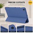 Smart Case for Samsung Galaxy Tab A8 10.5" &ndash; Trifold Stand Cover with Auto Sleep/Wake &amp; Shockproof TPU Back (SM-X200, SM-X205, SM-X206) &ndash; Blue | iCare
