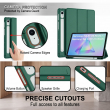Smart Case for Samsung Galaxy Tab S9 FE 10.9" &ndash; Trifold Stand Cover with Auto Sleep/Wake &amp; S Pen Slot (SM-X510, SM-X516B) &ndash; Samsung Galaxy Tab S9 FE Green | iCare