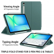 Samsung Galaxy Tab S10 FE+ 13.1 Inch Case (SM-X620/SM-X626B) Smart Flip Cover with Auto Sleep/Wake &ndash; Green | iCare