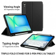 Samsung Galaxy Tab S10 FE+ 13.1 Inch Case (SM-X620/SM-X626B) Smart Flip Cover with Auto Sleep/Wake &ndash; Black | iCare