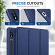 Smart Case for Samsung Galaxy Tab S7 Plus 12.4" &ndash; Trifold Stand Cover with Auto Sleep/Wake &amp; S Pen Slot (SM-T970, SM-T975, SM-T976B) &ndash; Blue | iCare