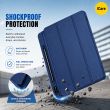 Smart Case for Samsung Galaxy Tab S7 Plus 12.4" &ndash; Trifold Stand Cover with Auto Sleep/Wake &amp; S Pen Slot (SM-T970, SM-T975, SM-T976B) &ndash; Blue | iCare