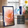Smart Case for Samsung Galaxy Tab S8+ 12.4" &ndash; Trifold Stand Cover with Auto Sleep/Wake &amp; S Pen Slot (SM-X800, SM-X806) &ndash; Samsung Galaxy Tab S8+ Blue | iCare
