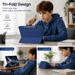 Smart Case for Samsung Galaxy Tab S8+ 12.4" &ndash; Trifold Stand Cover with Auto Sleep/Wake &amp; S Pen Slot (SM-X800, SM-X806) &ndash; Samsung Galaxy Tab S8+ Blue | iCare