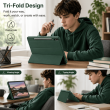 Smart Case for Samsung Galaxy Tab S8+ 12.4" &ndash; Trifold Stand Cover with Auto Sleep/Wake &amp; S Pen Slot (SM-X800, SM-X806) &ndash; Samsung Galaxy Tab S8+ Green | iCare
