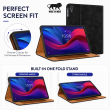 Folio Case for Lenovo Tab K10 10.3" &ndash; PU Leather Stand Cover with Card Slots &amp; Magnetic Closure (TB-X6C6F, TB-X6C6X) &ndash; Black | iCare