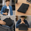 Folio Case for Lenovo Tab K10 10.3" &ndash; PU Leather Stand Cover with Card Slots &amp; Magnetic Closure (TB-X6C6F, TB-X6C6X) &ndash; Black | iCare