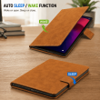 Folio Case for Lenovo Tab K10 10.3" &ndash; PU Leather Stand Cover with Card Slots &amp; Magnetic Closure (TB-X6C6F, TB-X6C6X) &ndash; Golden Brown | iCare