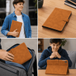 Folio Case for Lenovo Tab K10 10.3" &ndash; PU Leather Stand Cover with Card Slots &amp; Magnetic Closure (TB-X6C6F, TB-X6C6X) &ndash; Golden Brown | iCare