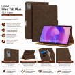 Folio Case for Lenovo Idea Tab Plus 12.1" &ndash; PU Leather Stand Cover with Card Slots &amp; Magnetic Closure (TB361ZU, TB361FU, ZAG70922US) &ndash; Brown | iCare