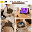 Folio Case for Lenovo Idea Tab Plus 12.1" &ndash; PU Leather Stand Cover with Card Slots &amp; Magnetic Closure (TB361ZU, TB361FU, ZAG70922US) &ndash; Brown | iCare