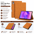 Folio Case for Lenovo Idea Tab Plus 12.1" &ndash; PU Leather Stand Cover with Card Slots &amp; Magnetic Closure (TB361ZU, TB361FU, ZAG70922US) &ndash; Golden Brown | iCare