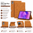 Folio Case for Lenovo Idea Tab Plus 12.1" &ndash; PU Leather Stand Cover with Card Slots &amp; Magnetic Closure (TB361ZU, TB361FU, ZAG70922US) &ndash; Golden Brown | iCare