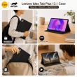 Folio Case for Lenovo Idea Tab Plus 12.1" &ndash; PU Leather Stand Cover with Card Slots &amp; Magnetic Closure (TB361ZU, TB361FU, ZAG70922US) &ndash; Black | iCare