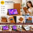 Lenovo K11 Gen 2 11" Tablet Case Cover TB336FU/TB336ZU | Premium PU Leather Smart Flip Cover with Auto Sleep/Wake, Multi-Angle Stand &amp; Card Holder &ndash; Golden Brown | iCare
