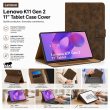 Lenovo K11 Gen 2 11" Tablet Case Cover TB336FU/TB336ZU | Premium PU Leather Smart Flip Cover with Auto Sleep/Wake, Multi-Angle Stand &amp; Card Holder &ndash; Brown | iCare