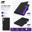 Lenovo Idea Tab Pro 2nd Gen 13" Case Cover 2026 | Premium Deer Texture PU Leather Flip Case with Auto Sleep/Wake, Multi-Angle Stand &amp; Card Holder &ndash; Black | iCare