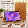 Lenovo Idea Tab Pro 12.7 Inch Smart Case | Premium PU Leather Flip Cover with Auto Wake/Sleep &amp; Stand &ndash; Golden Brown | iCare