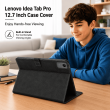 Lenovo Idea Tab Pro 12.7 Inch Smart Case | Premium PU Leather Flip Cover with Auto Wake/Sleep &amp; Stand &ndash; Black | iCare