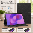 Lenovo Idea Tab Pro 12.7 Inch Smart Case | Premium PU Leather Flip Cover with Auto Wake/Sleep &amp; Stand &ndash; Black | iCare