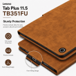 Lenovo Tab Plus 11.5 TB351FU Smart Flip Cover | Premium PU Leather Case with Card Holder &amp; Stand By iCare &ndash; Golden Brown | iCare
