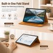 Lenovo Tab M11 Case TB330XU/TB330FU 11 Inch | Premium PU Leather Flip Cover with Auto Sleep Wake, Multi-Angle Stand &amp; Full Protection &ndash; Golden Brown | iCare