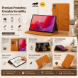 Lenovo Tab M11 Case TB330XU/TB330FU 11 Inch | Premium PU Leather Flip Cover with Auto Sleep Wake, Multi-Angle Stand &amp; Full Protection &ndash; Golden Brown | iCare