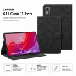 Lenovo K11 Case 11 Inch | Premium PU Leather Flip Cover with Auto Sleep/Wake, Multi-Angle Stand, Shockproof TPU Back &amp; 360&deg; Full Protection &ndash; Black | iCare