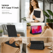 Lenovo K11 Case 11 Inch | Premium PU Leather Flip Cover with Auto Sleep/Wake, Multi-Angle Stand, Shockproof TPU Back &amp; 360&deg; Full Protection &ndash; Black | iCare