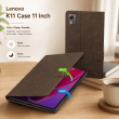 Lenovo K11 Case 11 Inch | Premium PU Leather Flip Cover with Auto Sleep/Wake, Multi-Angle Stand, Shockproof TPU Back &amp; 360&deg; Full Protection &ndash; Brown | iCare