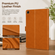 Lenovo Tab K10 Gen 2 Case | Premium PU Leather Flip Cover with Auto Sleep/Wake, Multi-Angle Stand &amp; Shockproof Protection &ndash; Golden Brown | iCare