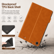 Lenovo Tab K10 Gen 2 Case | Premium PU Leather Flip Cover with Auto Sleep/Wake, Multi-Angle Stand &amp; Shockproof Protection &ndash; Golden Brown | iCare