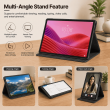Lenovo Tab K10 Gen 2 Case | Premium PU Leather Flip Cover with Auto Sleep/Wake, Multi-Angle Stand &amp; Shockproof Protection &ndash; Black | iCare