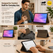 Lenovo Tab M8 4th Gen 2024 Case 8 Inch | PU Leather Flip Folio Cover with Multi-Angle Stand, Card Slots &amp; Full Protection &ndash; Brown | iCare