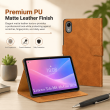 Lenovo Tab M8 4th Gen 2024 Case 8 Inch | PU Leather Flip Folio Cover with Multi-Angle Stand, Card Slots &amp; Full Protection &ndash; Golden Brown | iCare